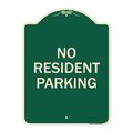 Signmission Reserved Parking No Resident Parking Heavy-Gauge Aluminum Sign, 24" x 18", G-1824-23045 A-DES-G-1824-23045